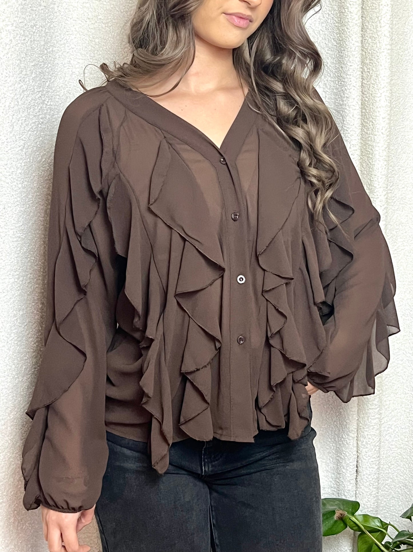 Chemisier FANELLA Chocolat