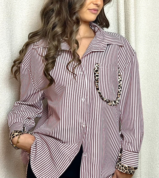 Chemise NINA Bordeaux